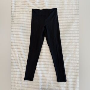 90 Degree By Reflex Girls Black Performance Leggings with Logo Waistband